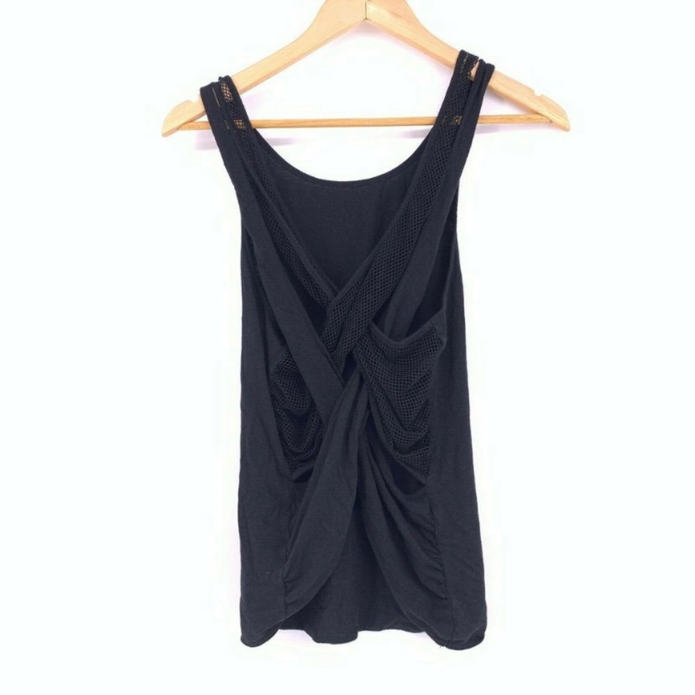 Black Fabletics crossed-back Tank top